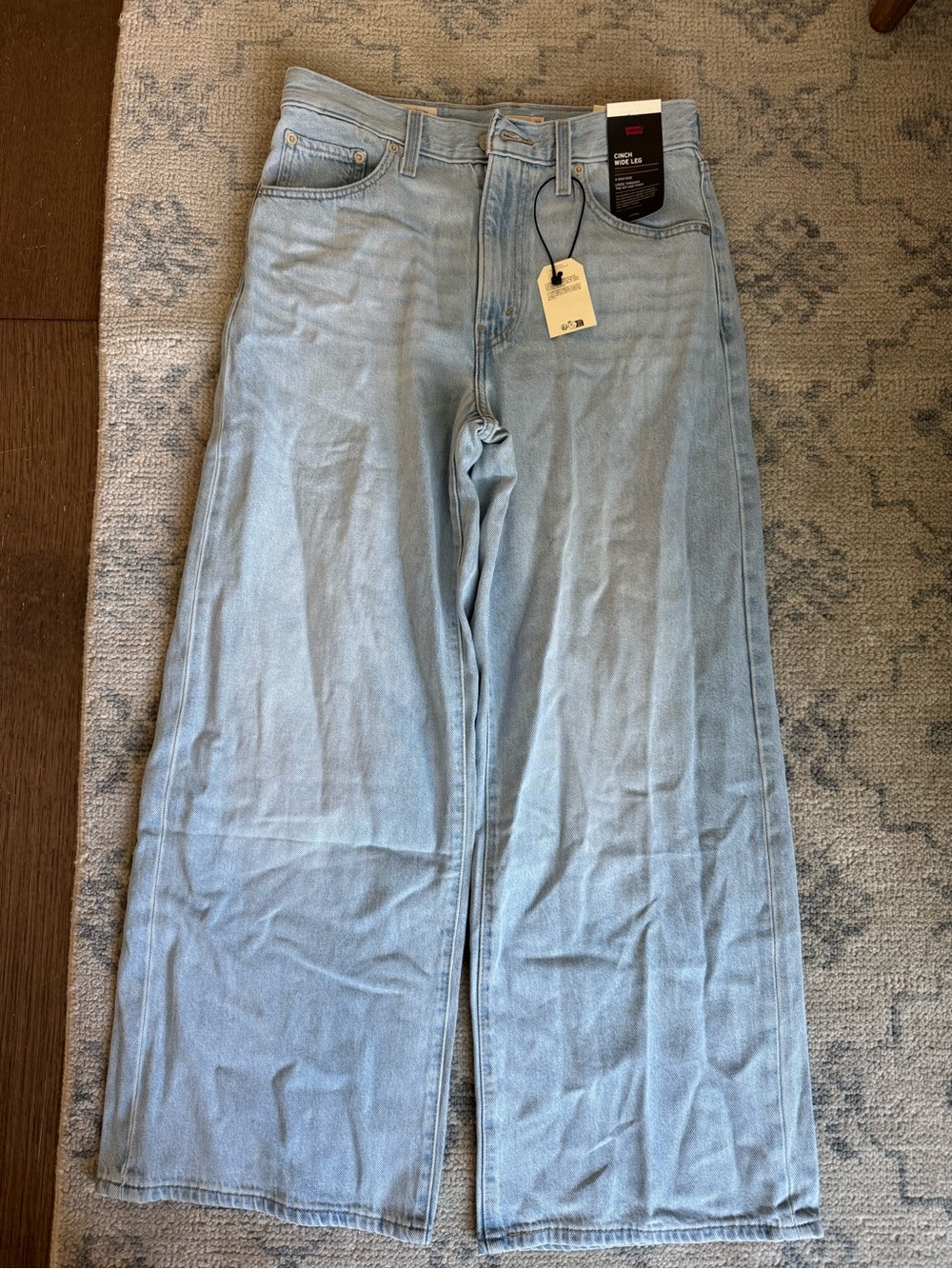 Levi's Cinch Wide Leg Light Blue Wide Leg Jeans